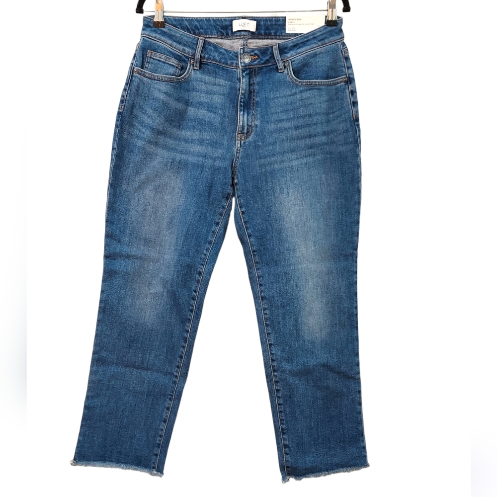 LIKE NEW Loft Boyfriend Curvy Mid-Rise Jeans Size 6
